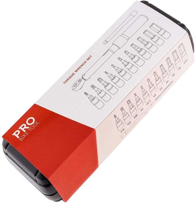 PRO BIKE TOOL Set de torx, chei dinamometrice de 1/4 inch,sigilat