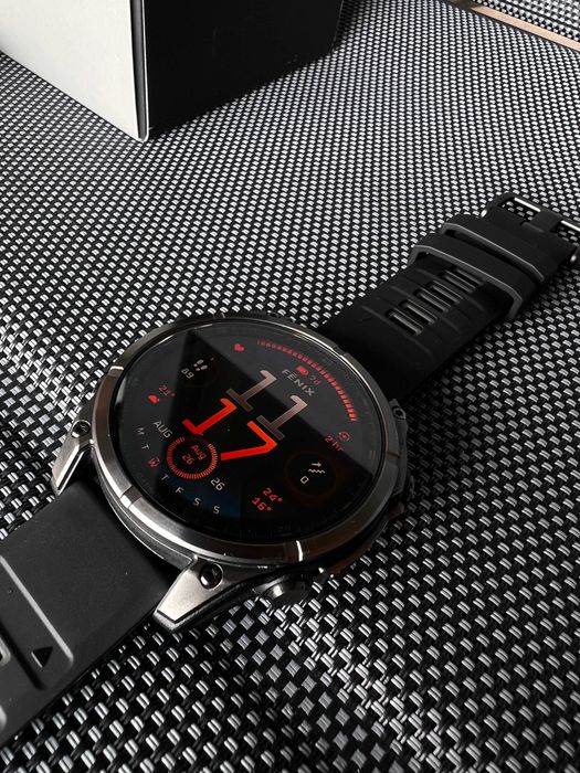 Vand ceas Garmin Fenix 8 47mm | AMOLED | SAPPHIRE | DLC Carbon Gray
