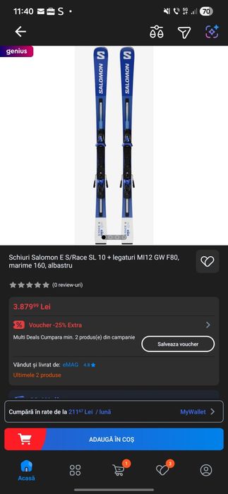 Schiuri Salomon S/Race SL10 f Mărimea 155