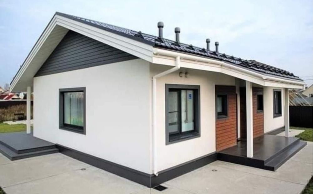 Case modulare pe structura metalica sau lemn