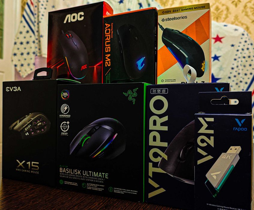 НОВЫЕ! Игровые мышкы Razer,HyperX,Rapoo,EVGA,Aorus SteelSeries AOC