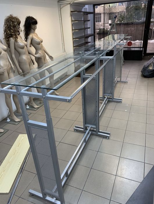 Suport haine inox si sticla