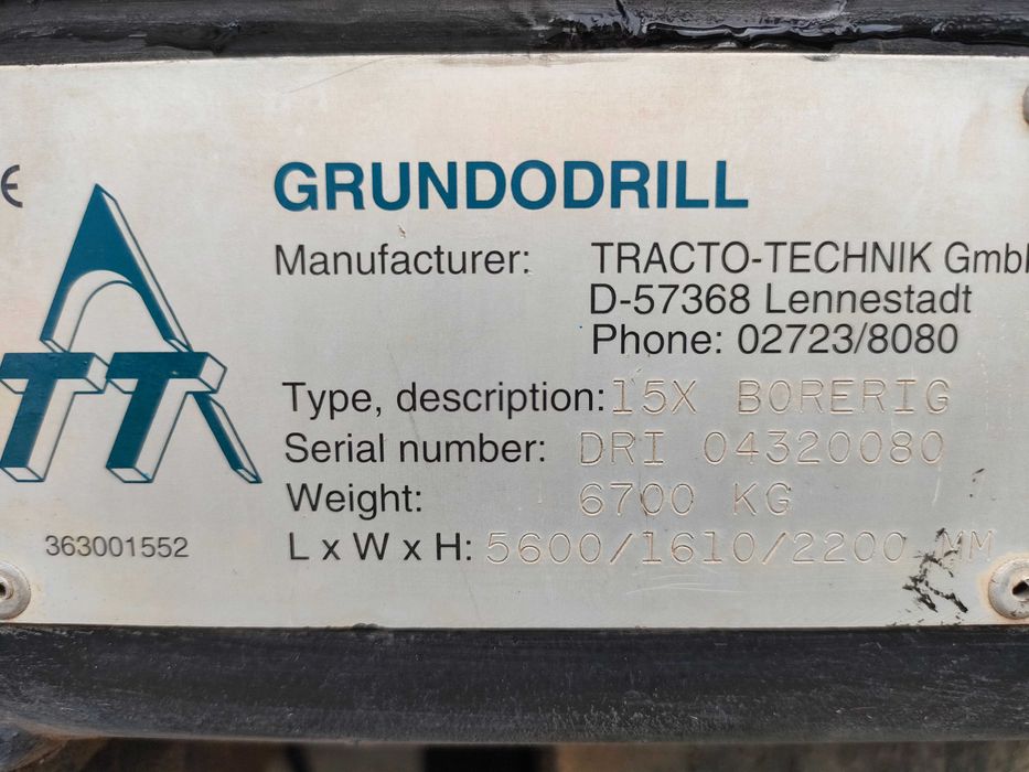 GRUNDODRILL 15X хоризонтален сондаж+144х3 щанги+Смесителна инсталация+Навигация