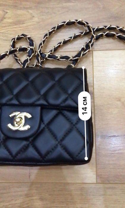 Сумка chanel черная мини