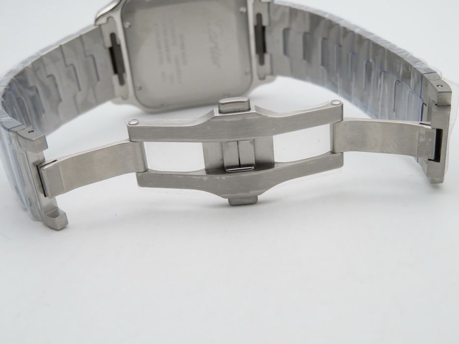 Cartier Santos de Cartier 40mm син циферблат - стоманена гривна - QC снимки