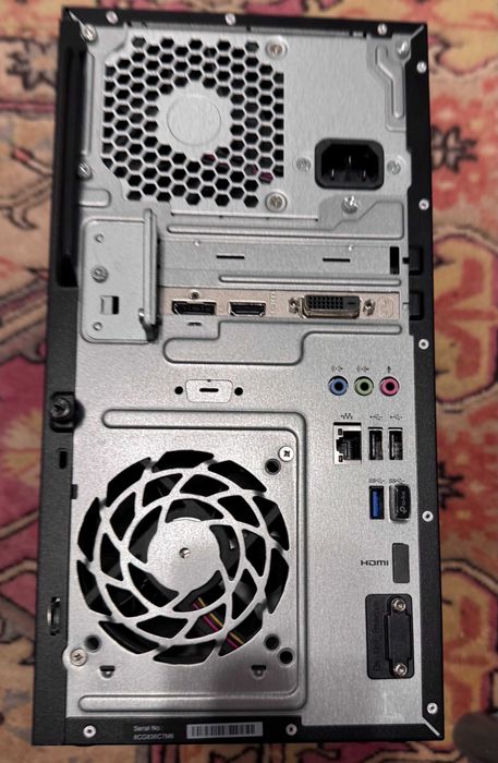 Desktop Hewlett Packard HP 460-p204nq, Intel i3-7100T la 3.40GHz, 4GB RAM, SSD 250GB