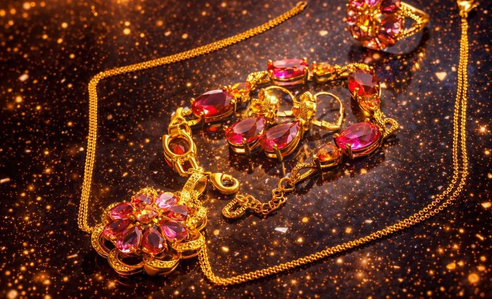 Set bijuterii placate aur 18K