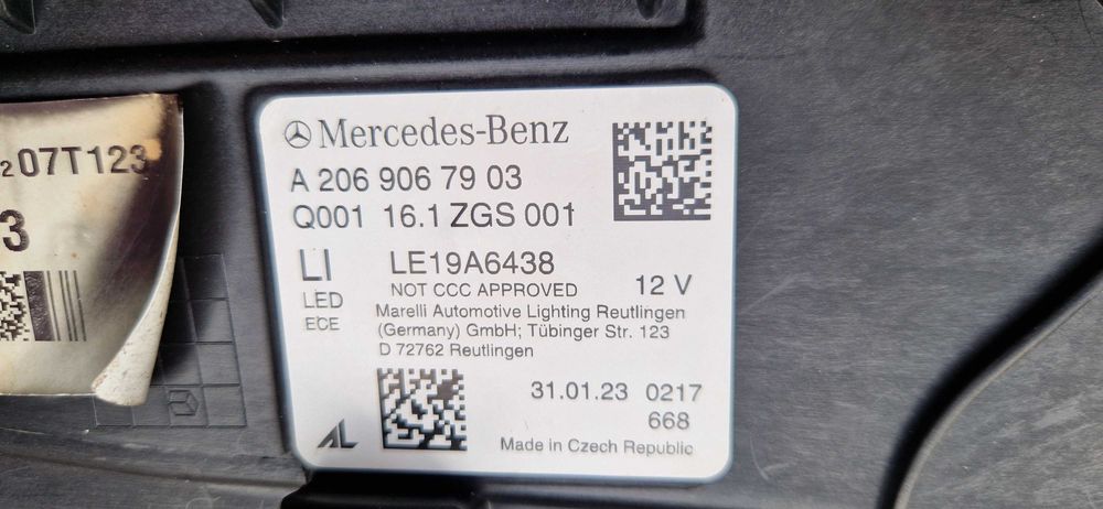 W206 Mercedes C Class LED DIGITAL LIGHT фар