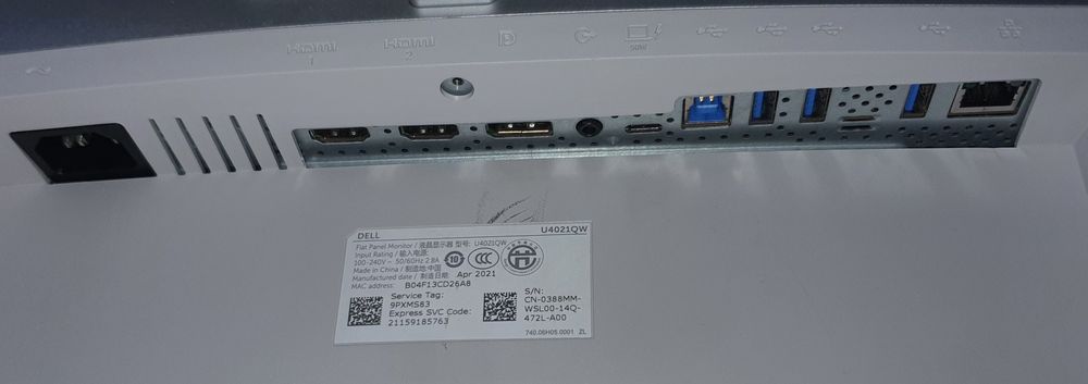 Monitor Dell UltraSharp 40" inch 5K2K U4021QW Curbat Ultrawide IPS 5120x2160 (HUB USB DOCK / Thunderbolt USB-C 90W, DP1.4) + Opț. Braț RGB StableDesk