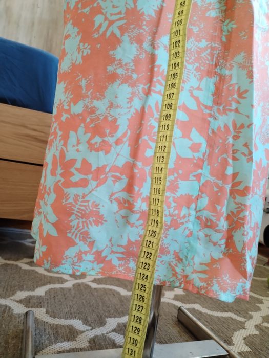 Rochie maxi florală din viscoză 100%, XL–5X