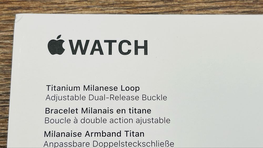 Brățară/curea originală Apple Black Titanium Milanese Loop pentru Apple Watch Ultra, mărimea S, neagră