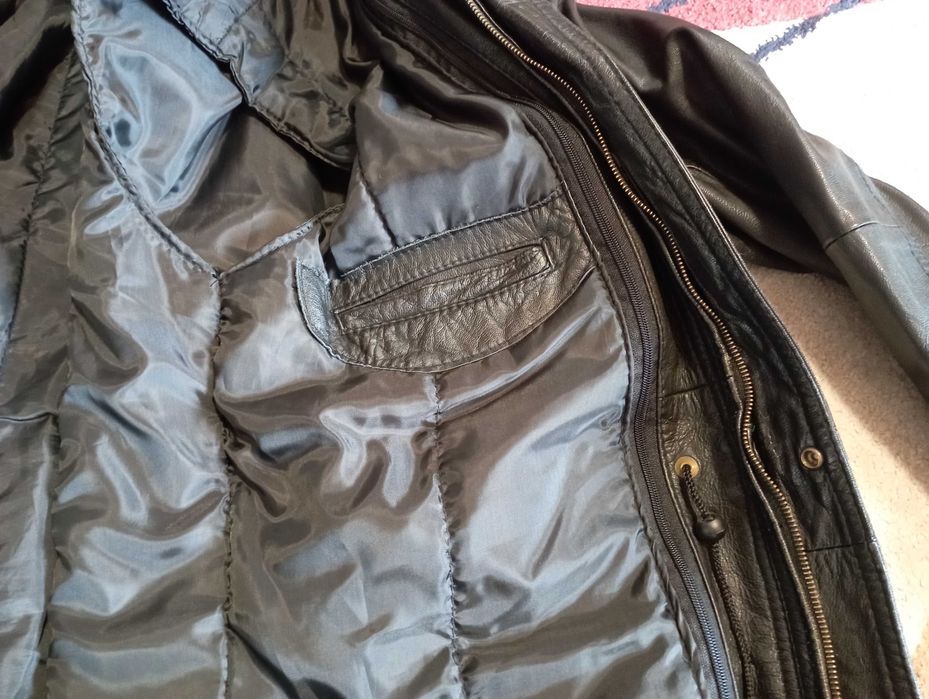 Оригинална военна шуба от естествена кожа българска армия - размер 54