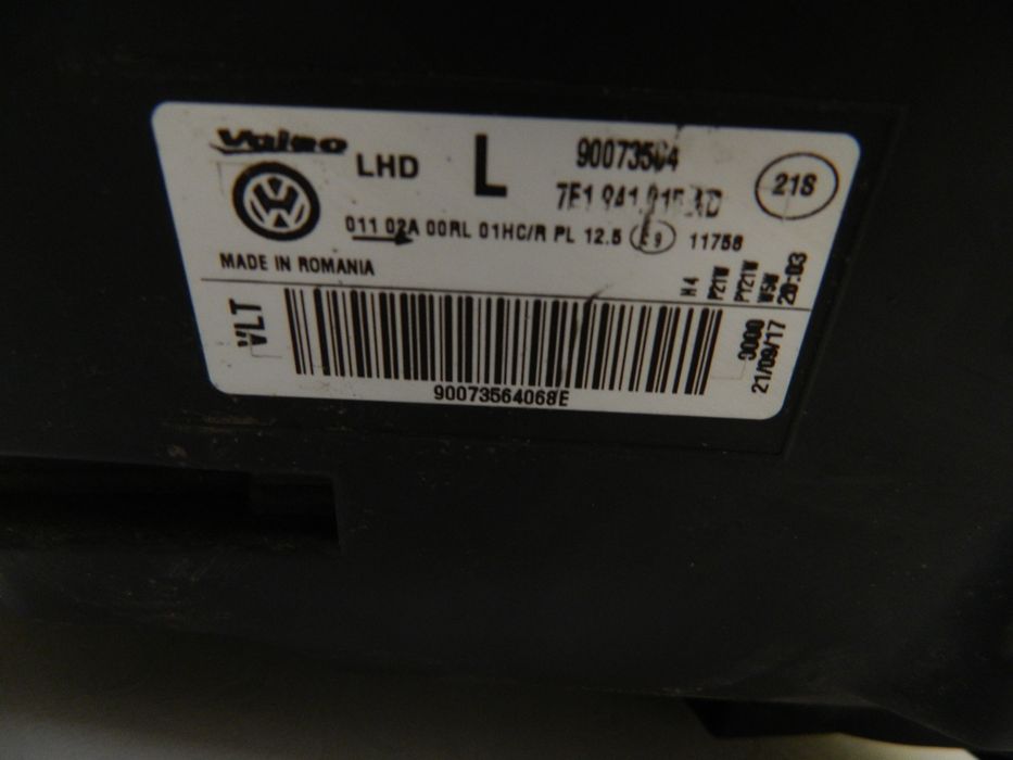 Far stanga VW Transporter T6 Halogen,  2016, 2017, 2018, 2019, cod origine 7E1941015AD