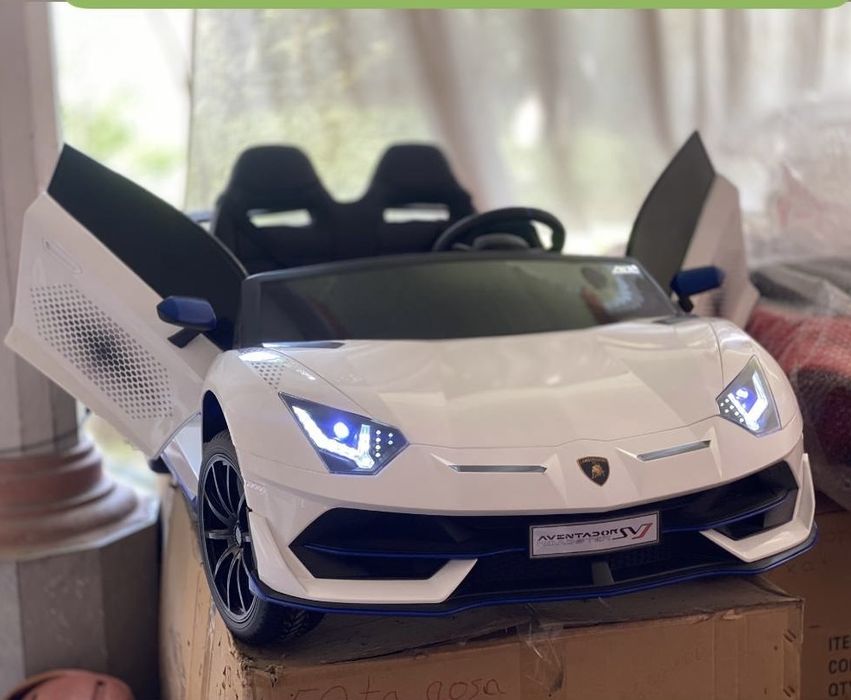 Двухместная детская машина Lamborghini Aventador болалар машинаси пулт