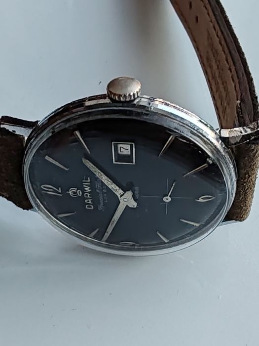 Ceas Darwil Special Flat Calendar 34 mm Funcționează excelent!