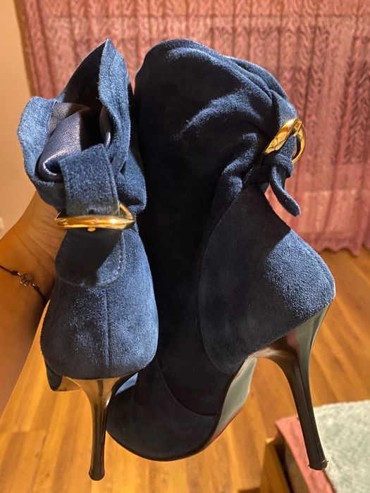 Зелени велурени боти Davos Gomma