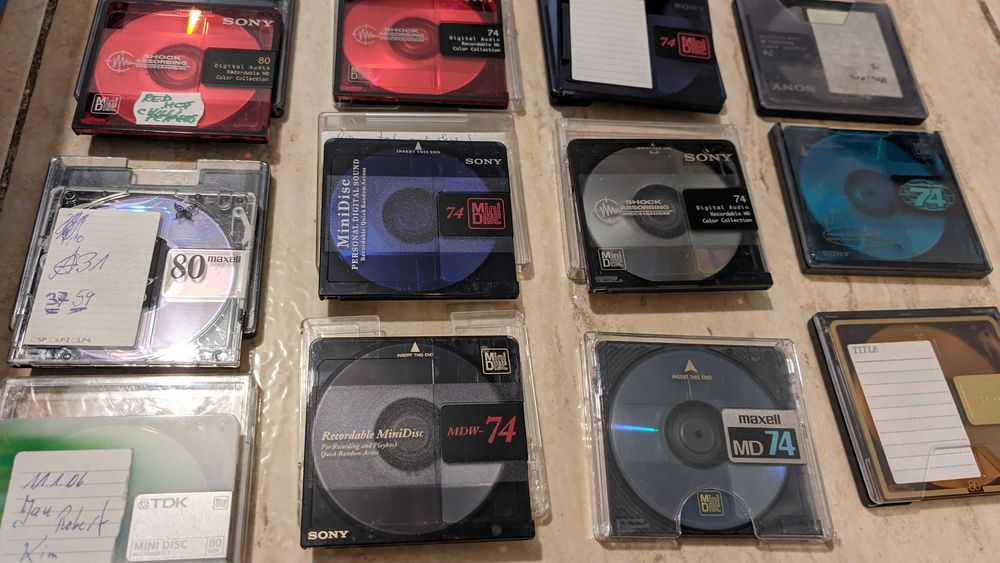Minidiscuri Sony, TDK etc, pachete a cate 10 bucati pentru inregistrat