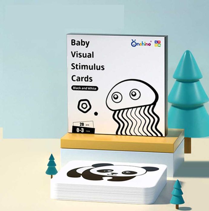 Стем Двустранни Черно-бели шаблони STEM за визуално стимулиране