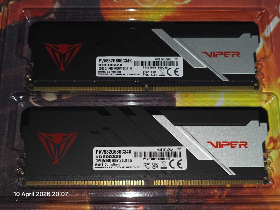 Patriot VENOM 32GB DDR5, 6800Mhz, CL34