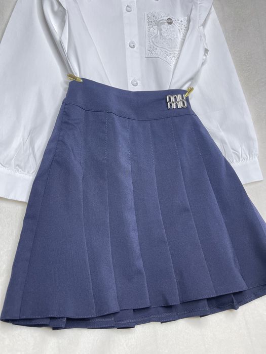 Школьная юбка синяя