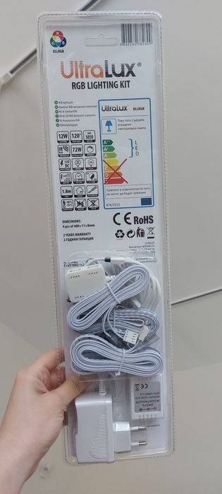 RGB LED осветление UltraLux KLLRGB – комплект 4 LED бара с дистанционно