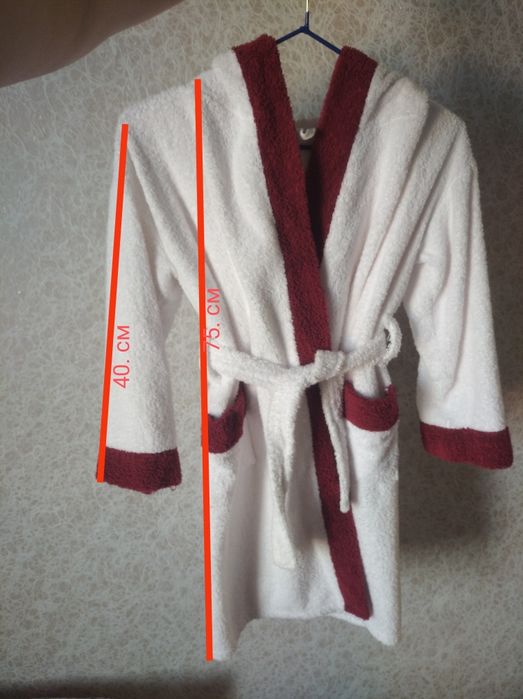 Махровый белый  халат