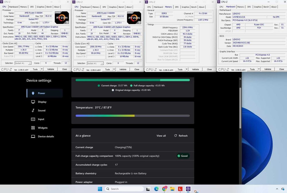 Laptop gaming Lenovo (15ARH7) AMD Ryzen™ 5 6600H 4.50 GHz, NVIDIA RTX™ 3050 4GB GDDR6, Memorie 16GB DDR5, SSD 512GB  15.6" 120Hz