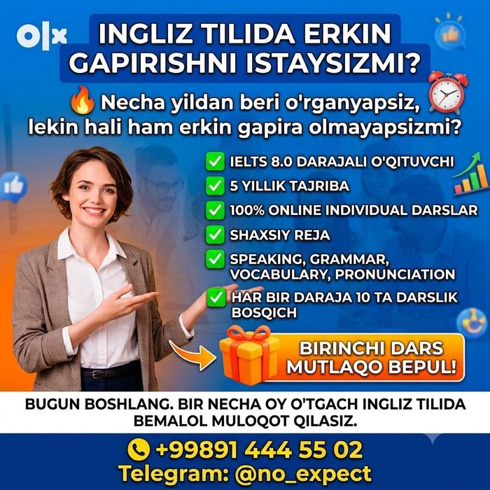Intensiv Ingliz tili darslari