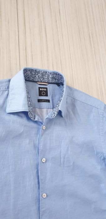 Hugo Boss Len / Organic Cotton Slim  / 42 - L - 16 /1/2 НОВО! ОРИГИНАЛ