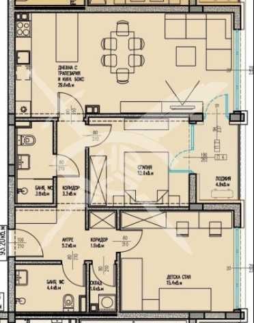 Продава се Тристаен апартамент в Бургас, Славейков - 102 кв.м за 1108 €/кв.м - Снимка #1