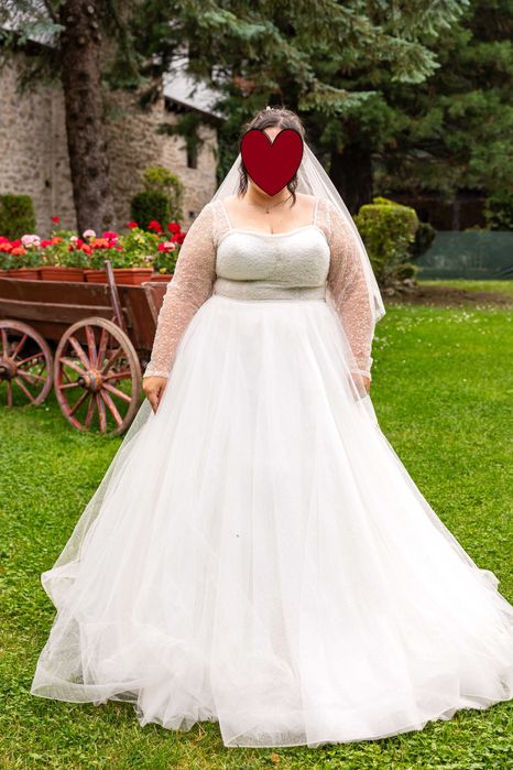 Луксозна сватбена рокля, размер ХЛ