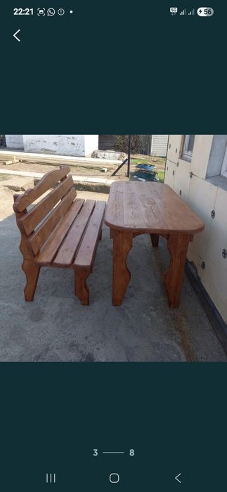 Столы лавочки из дерева