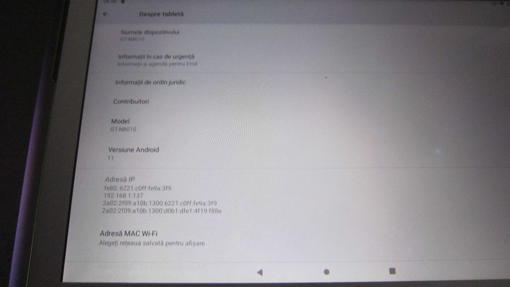 Tableta Samsung GT-N8010, 10.1". Android 11