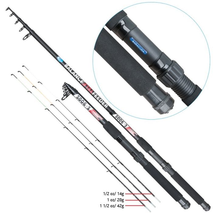 Lanseta tele-feeder carbon Baracuda Balance Tele Feeder 3.0 m A: 40 g
