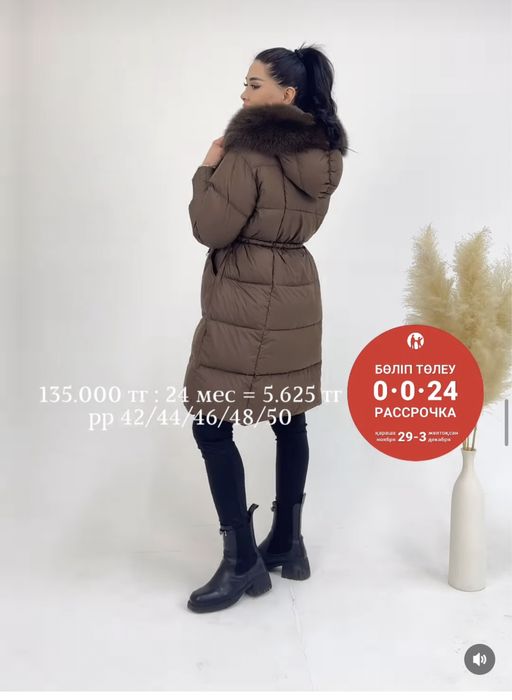 Новый пуховик облегченный зима