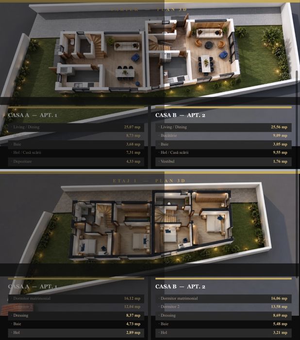 Casă nouă cu rooftop privat de peste 50 mp direct de la proprietar