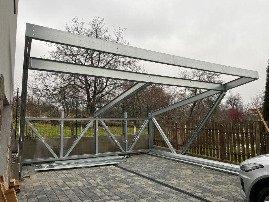 Carport metalic dublu zincata, garaj,support fotovoltaic