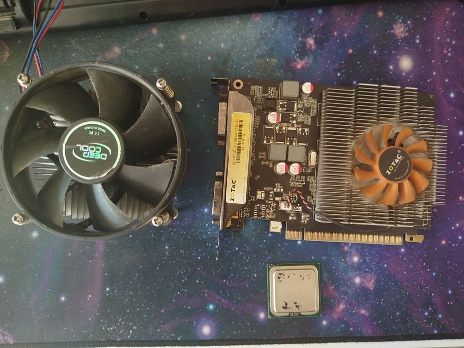 Срочно продаю видеокарту Zotac GT730 2GB+процессор+Кулер