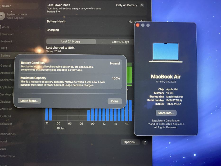 Macbook Air M4 13” 16/256 GB Sky blue