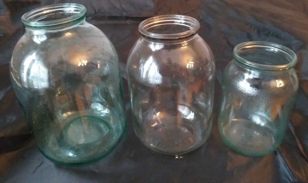 Банки стеклянные 3, 2, 1 литра.