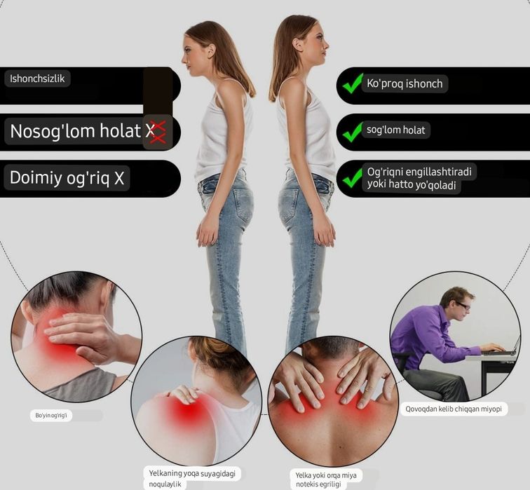 ¹Букрилик, Грижа, Сколиоз, Бел, Елка, Тик юришга  корсет