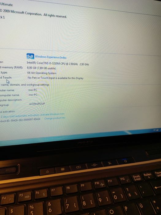Laptop MSI gaming i5
