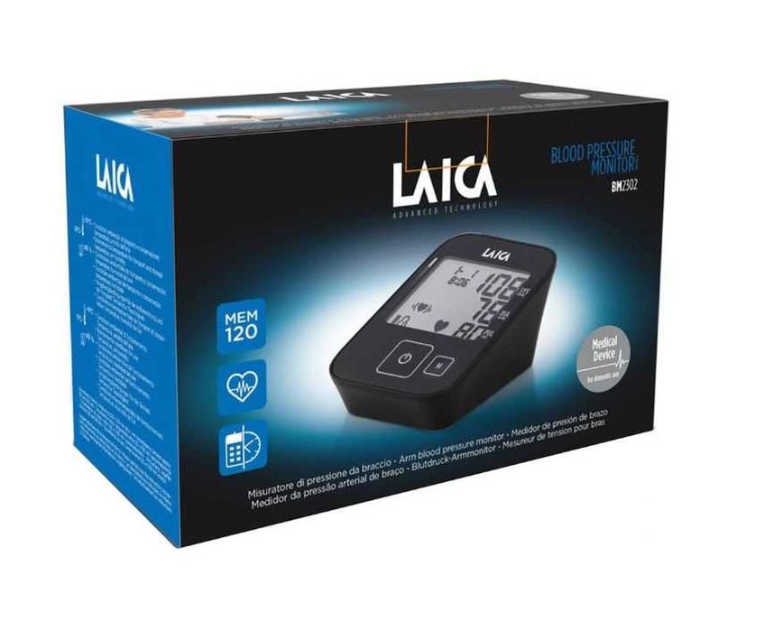 Tensiometru automat de brat Laica BM2302, manseta 22-30 cm, Negru