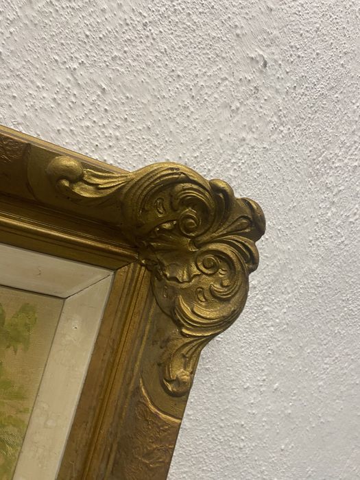 Маслена картина пейзаж рамка барок Германия 1946