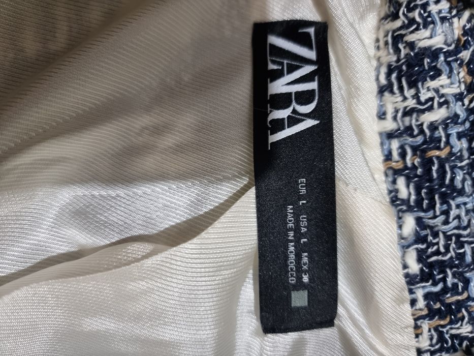 ZARA  твидовый пиджак женский