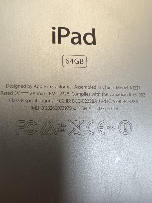Таблет Ipad A1337 16gb