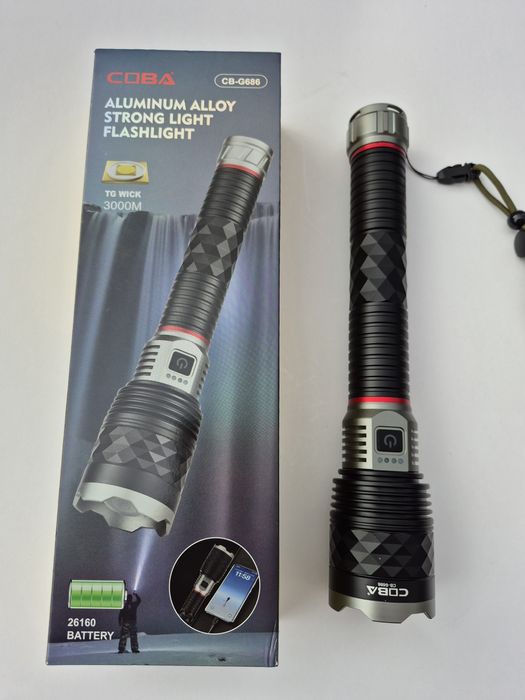 Супер мощен LED фенер COBA CB-G686,3000m
