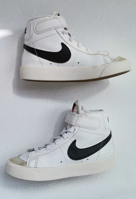 Adidasi ghete copii hightop NIKE Blazer Mid 77 mar 27,5 int 17cm piele