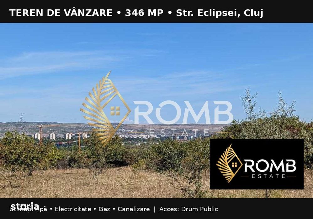 Teren 346mp cu PUZ | BORHANCI | Str. Eclipsei