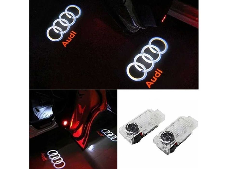 Proiector logo LED pentru Audi Set Lampi Logo Holograma lumini Usi